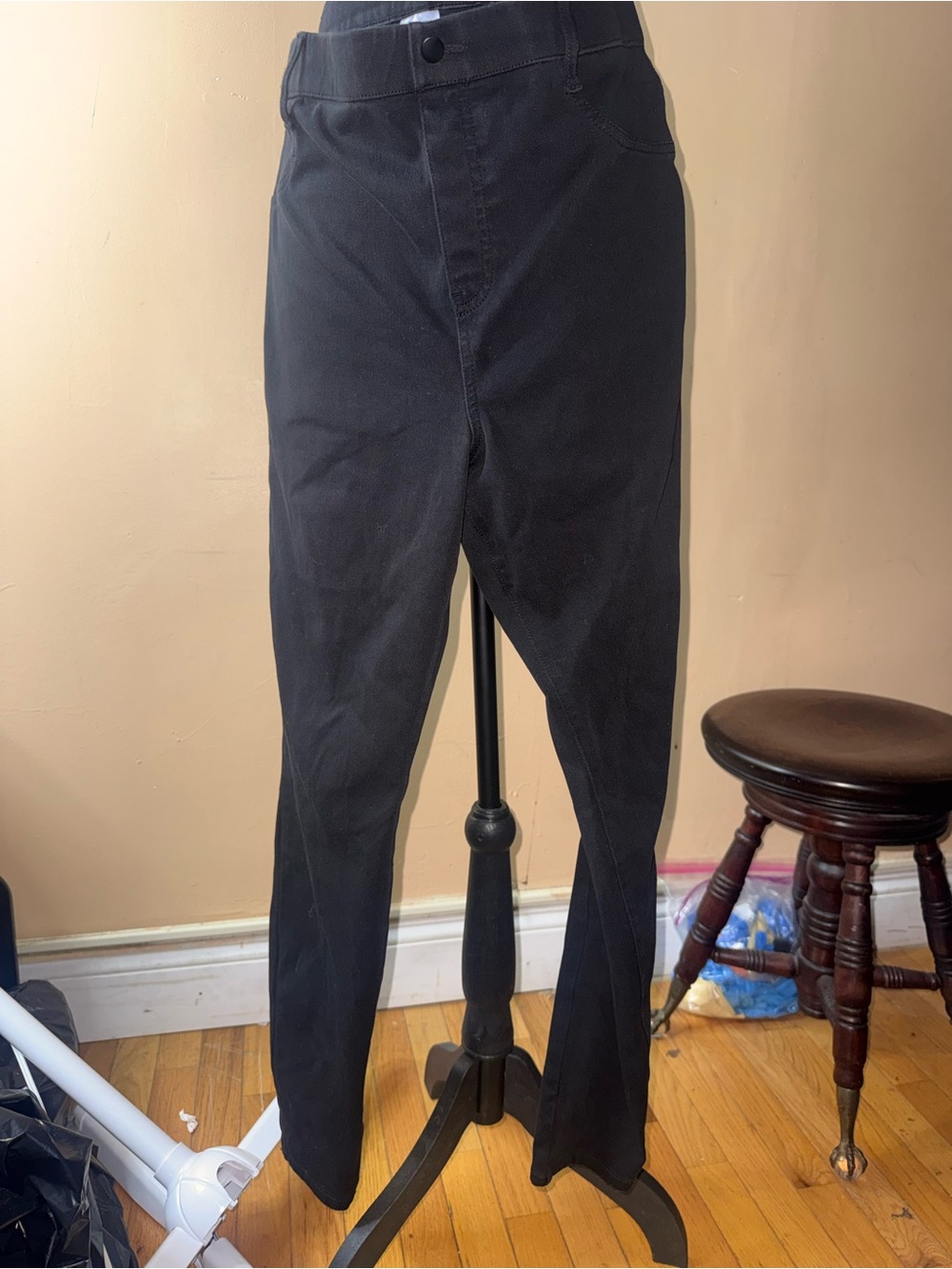 Time and Tru Black Stretch Tapered Chinos